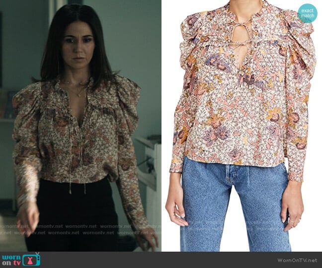 Ulla Johnson Remy Blouse worn by Lana Lang Cushing (Emmanuelle Chriqui) on Superman and Lois