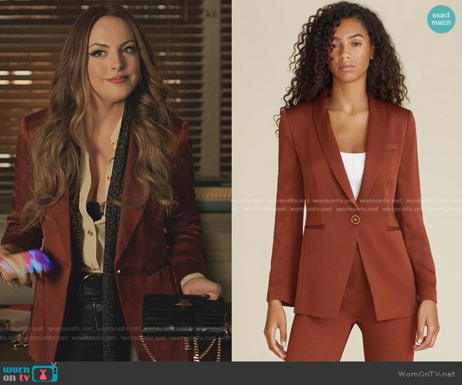 Kollia Dickey Jacket by Veronica Beard worn by Fallon Carrington (Elizabeth Gillies) on Dynasty