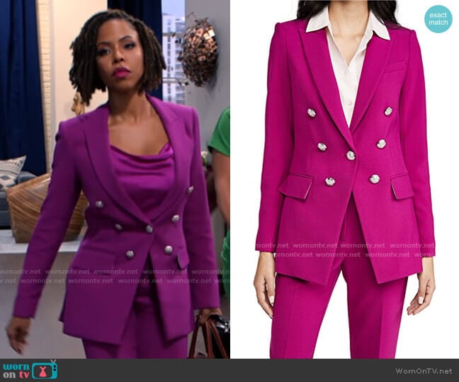 Veronica Beard Matteo Jacket worn by Andrea Barnes (Kj Smith) on Tyler Perrys Sistas