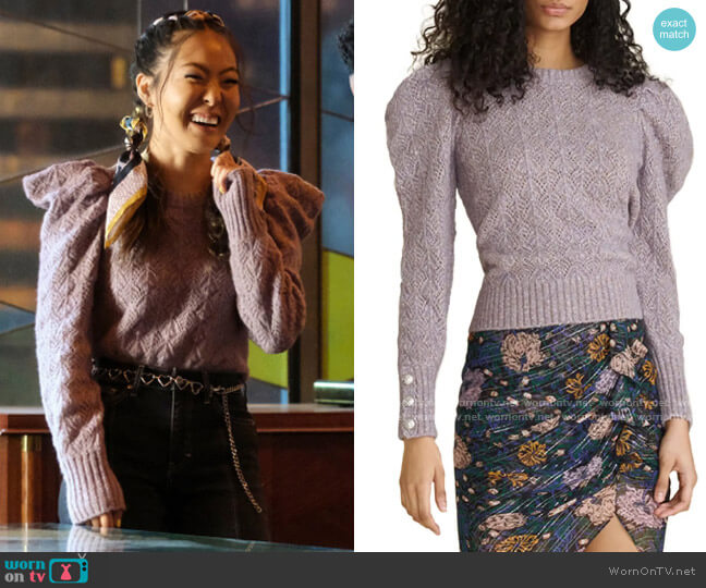 Veronica Beard Novah Sweater worn by Mary Hamilton (Nicole Kang) on Batwoman