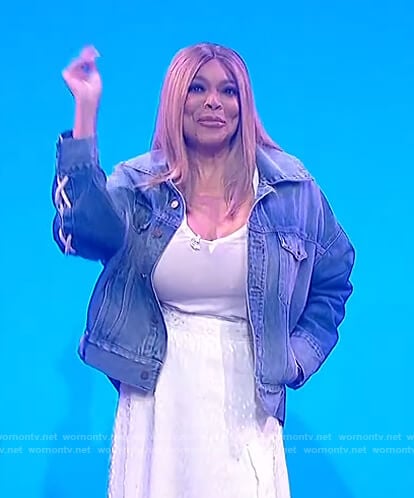 Wendy’s lace-up denim jacket on The Wendy Williams Show