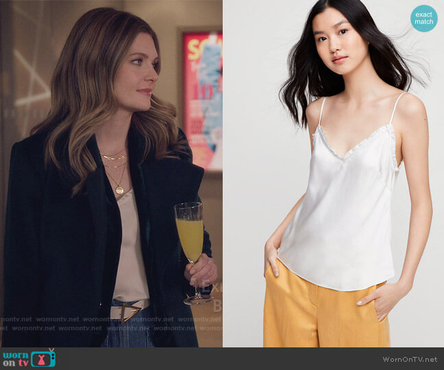 Ruffle Camisole by Aritzia worn by Sutton (Meghann Fahy) on The Bold Type