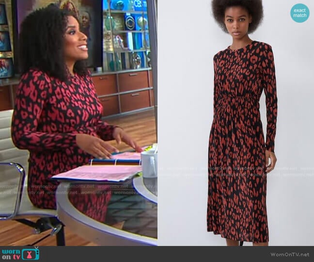 WornOnTV: Adriana Diaz’s red leopard print dress on CBS This Morning ...