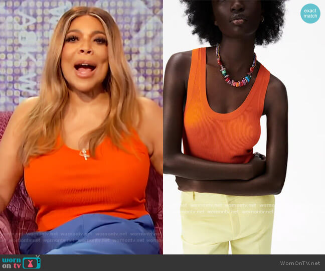 Ribbed Knit Top by Zara worn by Wendy Williams on The Wendy Williams Show