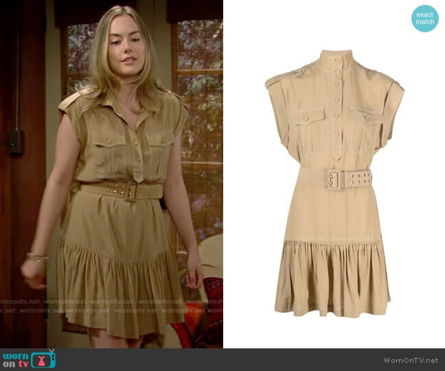 Zimmermann Utility Shirtdress worn by Hope Logan (Annika Noelle) on The Bold and the Beautiful