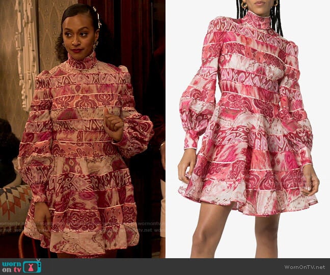 WornOnTV: Sondi’s pink mixed print dress on Run the World | Corbin Reid ...