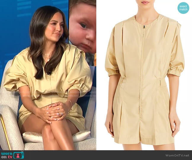 Puff Sleeve Taffeta Romper by 3.1 Phillip Lim worn by Erin Lim on E! News