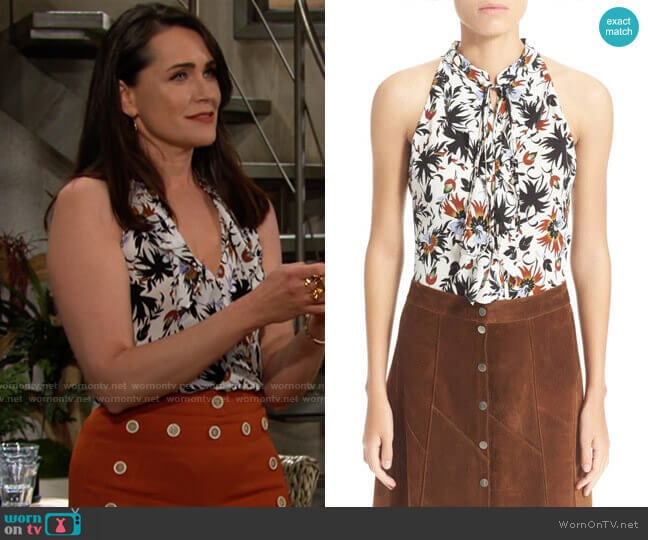 ALC Steele Top worn by Quinn Fuller (Rena Sofer) on The Bold and the Beautiful