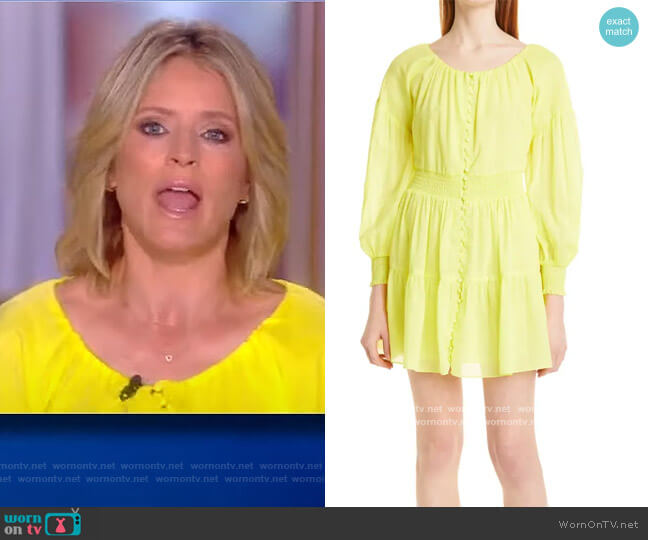 Kiara Puff-Sleeve Mini Dress by Alice + Olivia worn by Sara Haines on The View