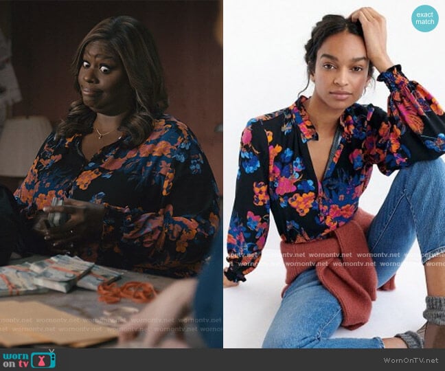 Colette Blouse by Anthropologie worn by Ruby Hill (Retta) on Good Girls