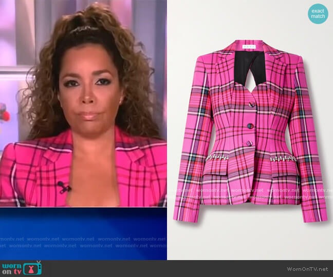 WornOnTV: Sunny’s pink plaid blazer on The View | Sunny Hostin ...