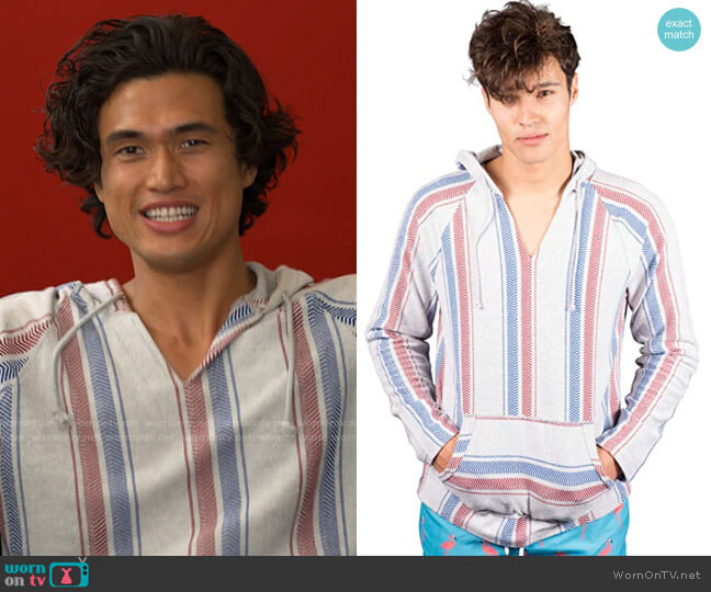 Brooklyn Surf Baja Hoodie Pullover worn by Wyatt (Charles Melton) on American Horror Stories