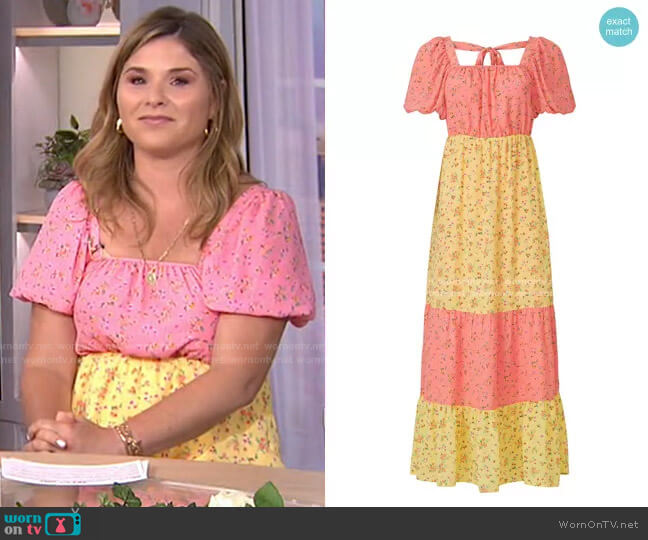 Cece Maxi Dress by Color Me Courtney worn by Jenna Bush Hager on Today