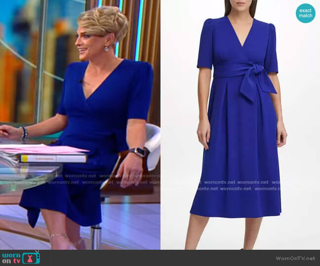 DKNY Fit and Flare Dress worn by Jamie Yuccas on CBS Mornings