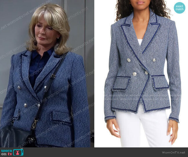 Frisco Tweed Jacket by Veronica Beard worn by Marlena Evans (Deidre Hall) on Days of our Lives