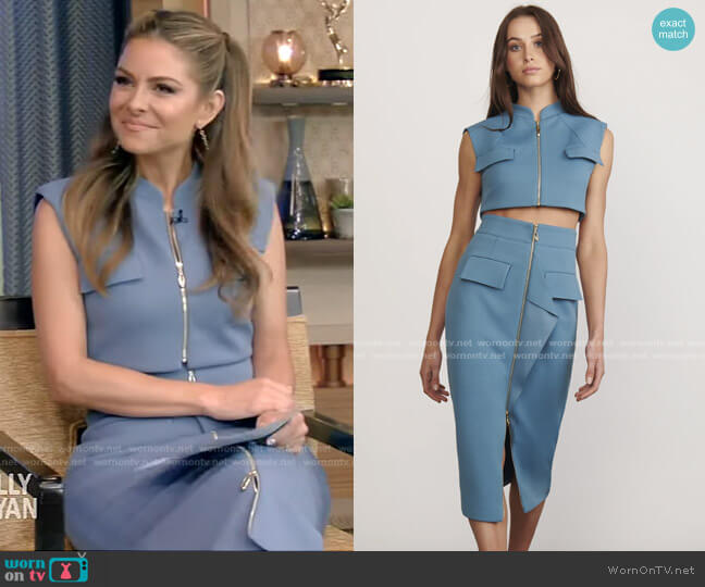 Voyage Top Skirt by Elliatt worn by Maria Menounos on Live with Kelly and Ryan