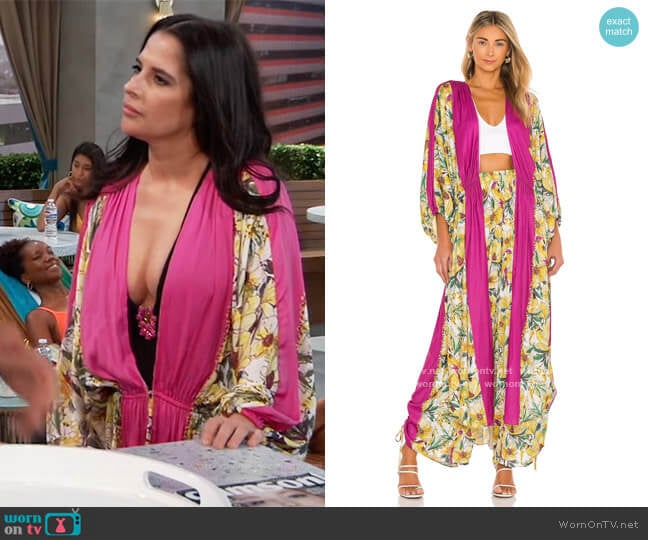 In Bloom Kimono by Free People worn by Sam McCall (Kelly Monaco) on General Hospital