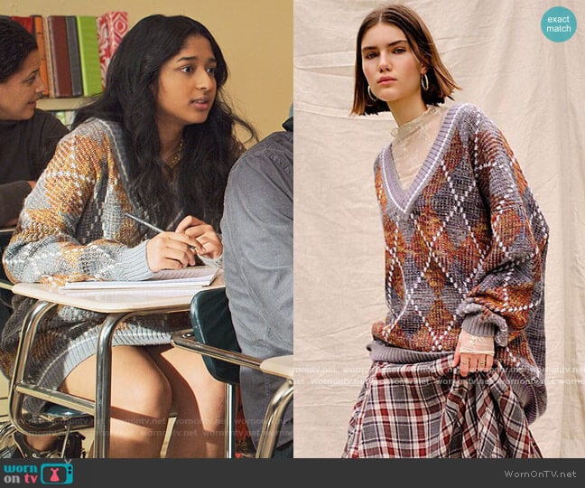 Silverstone Tunic by Free People worn by Devi Vishwakumar (Maitreyi Ramakrishnan) on Never Have I Ever