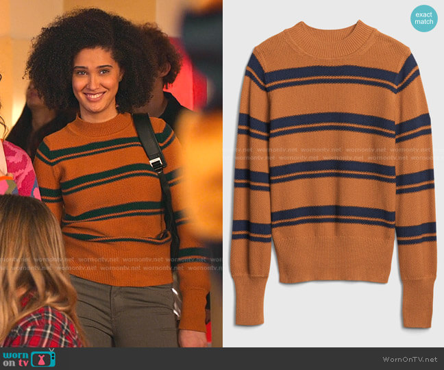 WornOnTV: Fabiona’s orange striped sweater on Never Have I Ever | Lee ...