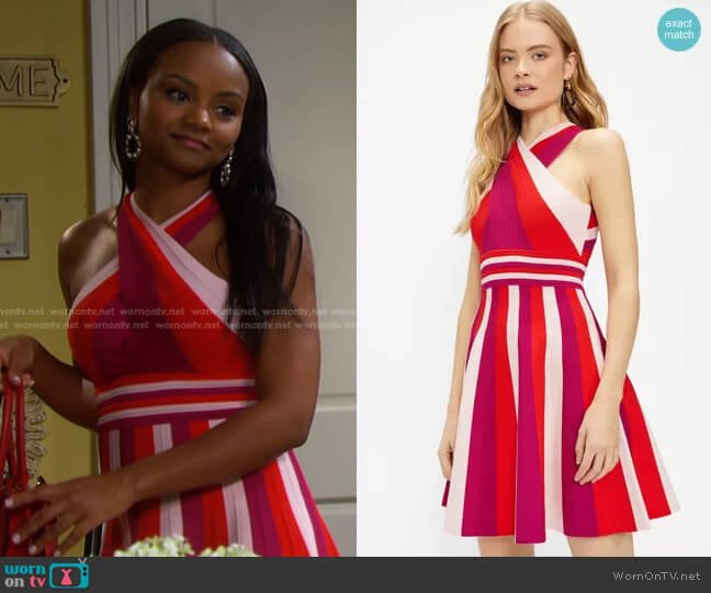 Hadliy Dress by Ted Baker worn by Chanel Dupree (Raven Bowens) on Days of our Lives