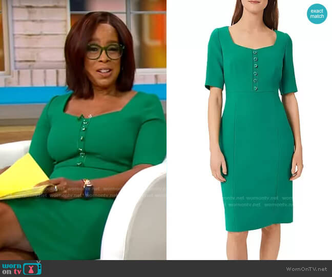 Hobbs Veronica Dress worn by Gayle King on CBS Mornings
