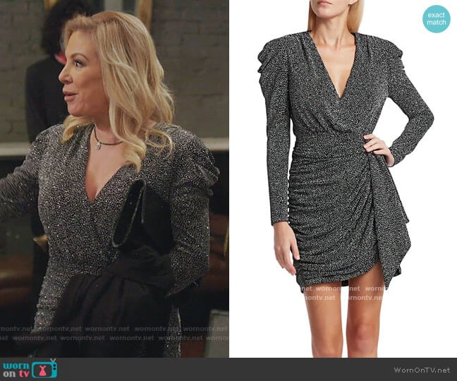 Glitter Jersey Mini Dress by Jonathan Simkhai worn by Ramona Singer on The Real Housewives of New York City