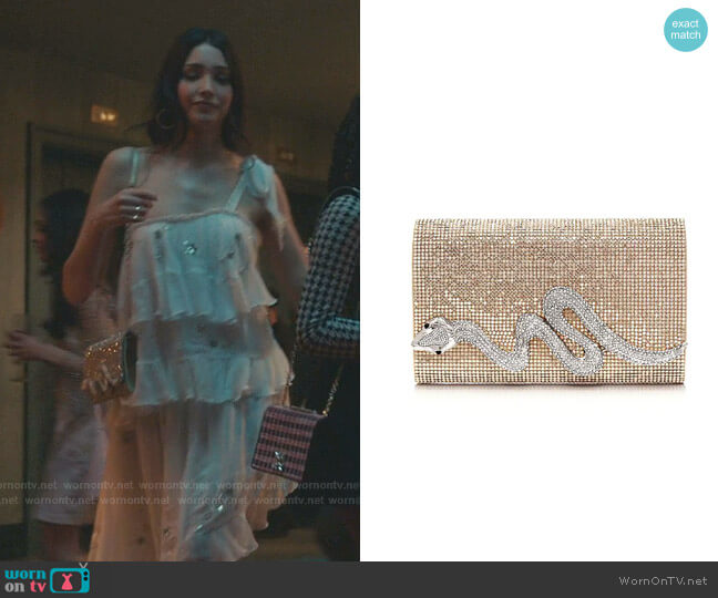 Serpent Crystal Clutch by Judith Leiber worn by Luna La (Zión Moreno) on Gossip Girl