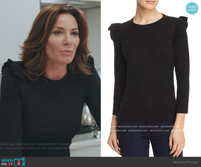 Ruffle Sweater by Kate Spade worn by Luann de Lesseps on The Real Housewives of New York City