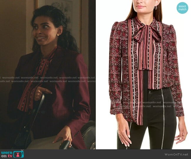 Leslie Blouse by A.L.C. worn by Rana Roy on Gossip Girl