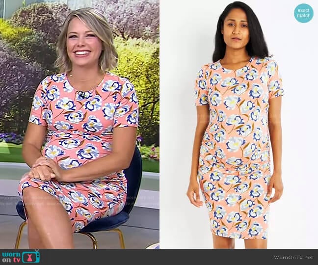 Luxe Side Ruched Maternity Dress by A Pea in the Pod worn by Dylan Dreyer on Today