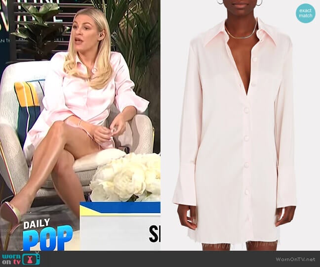 Shift Shirt Dress by Nanushka worn by Morgan Stewart on E! News