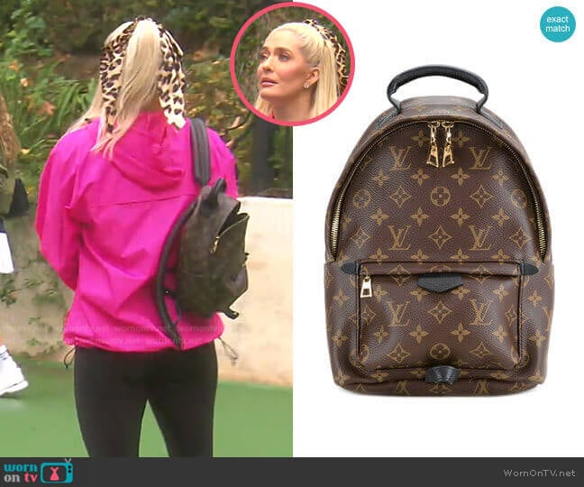 Palm Springs MM Backpack by Louis Vuitton worn by Erika Jayne on The Real Housewives of Beverly Hills