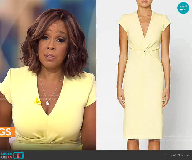 WornOnTV: Gayle’s yellow twist front dress on CBS This Morning | Gayle ...