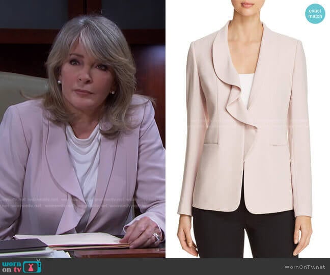 Siyah Blazer by Elie Tahari worn by Marlena Evans (Deidre Hall) on Days of our Lives