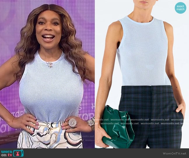 Tech Poly Mesh Bodysuit by Tibi worn by Wendy Williams on The Wendy Williams Show