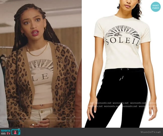Soleil Tee by Topshop worn by Olivia Baker (Samantha Logan) on All American