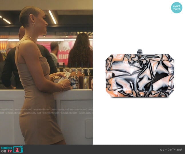 Lily Marbled Clutch Bag by Tyler Ellis worn by Julien Calloway (Jordan Alexander) on Gossip Girl