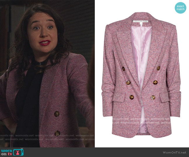 Beacon Dickey cotton and wool-blend blazer by Veronica Beard worn by Marissa Gold (Sarah Steele) on The Good Fight