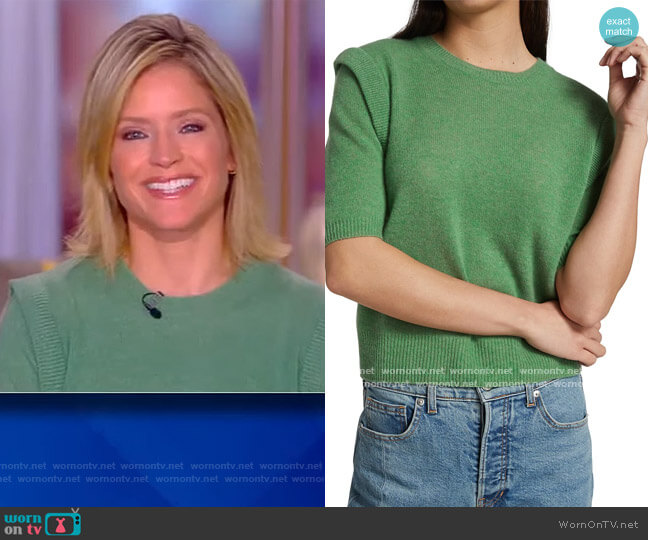 Bolani Cashmere Pullover by Veronica Beard worn by Sara Haines on The View