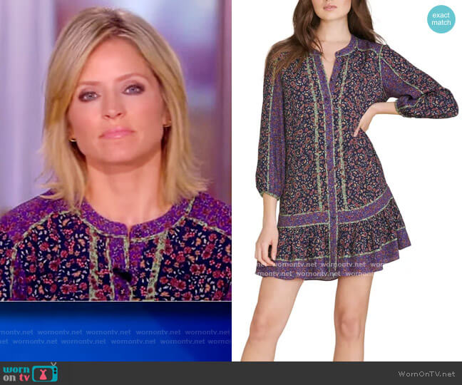 WornOnTV: Sara’s purple floral print dress on The View | Sara Haines ...