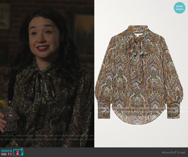 Zaylee Blouse by Veronica Beard worn by Marissa Gold (Sarah Steele) on The Good Fight