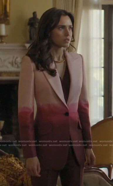 Abby’s pink and red dip dye blazer on Charmed