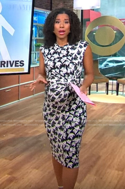 Adriana Diaz’s mixed floral dress on CBS This Morning