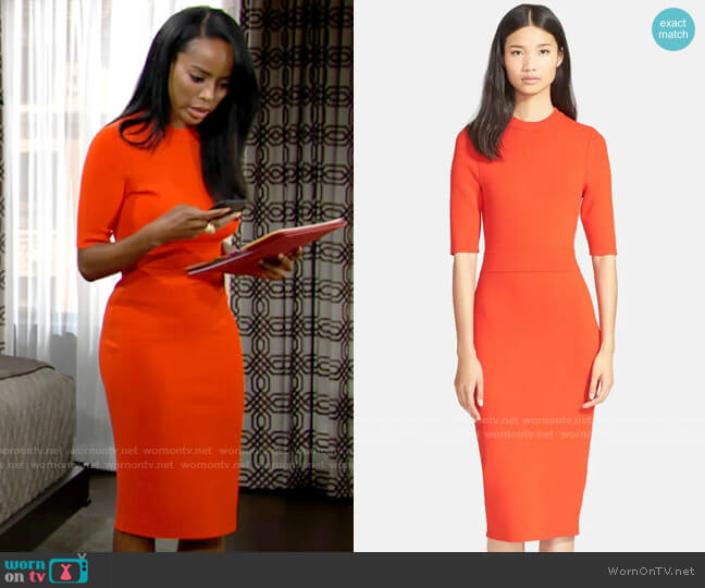 WornOnTV: Imani’s orange dress on The Young and the Restless | Leigh ...