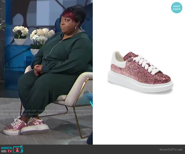 Glitter Platform Sneaker by Alexander McQueen worn by Loni Love on E! News