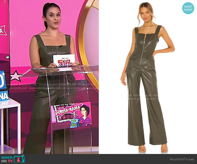 Reverie Vegan Leather Jumpsuit by Alexis worn by Donna Farizan on Today