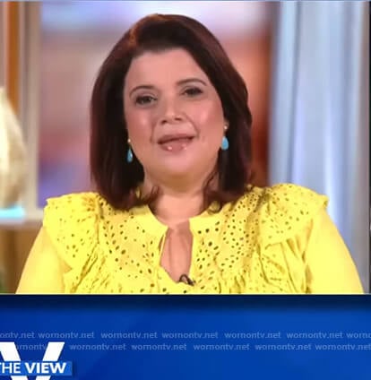 Ana’s yellow eyelet top on The View