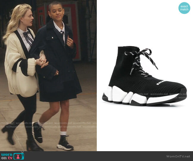 Speed 2.0 Lace-Up Sneakers by Balenciaga worn by Julien Calloway (Jordan Alexander) on Gossip Girl