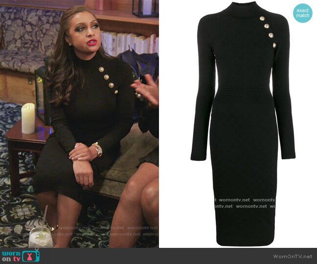 Knitted Midi Dress by Balmain worn by Ebony K. Williams on The Real Housewives of New York City