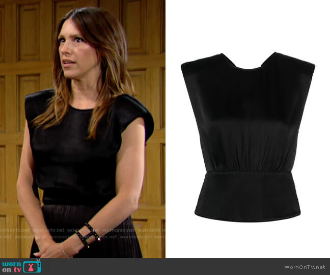 ba&sh Nao Top worn by Chloe Mitchell (Elizabeth Hendrickson) on The Young and the Restless